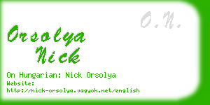 orsolya nick business card